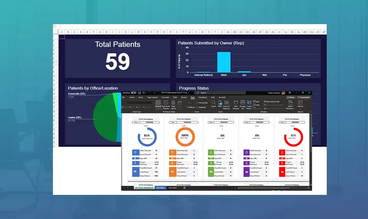 Custom Excel Spreadsheets Dashboards
